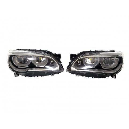 Передние фары ( Full Led ) апгрейд LCI на BMW 7 F01, F02 2008-2015