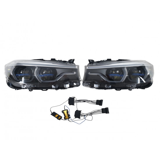 Передние фары ( Full Led стиль Laser ) апгрейд на BMW 3 F34 Gran Turismo 2013-2019