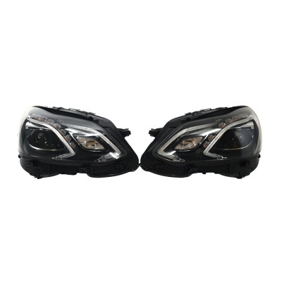 Передние фары LED ( апгрейд из галогена ) на Mercedes E-Class W212 2013-2016.