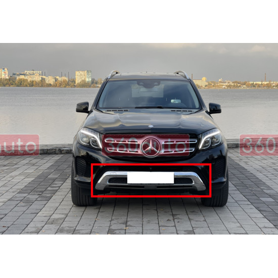 Накладки на передний бампер на Mercedes GLS-Class X166 2015-2019