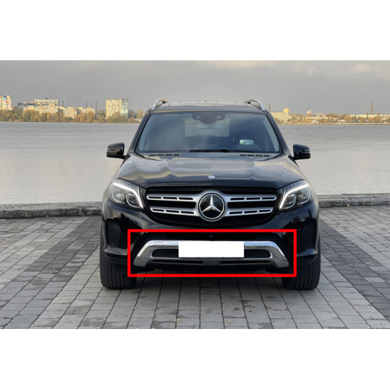 Накладки на передний бампер на Mercedes GLS-Class X166 2015-2019