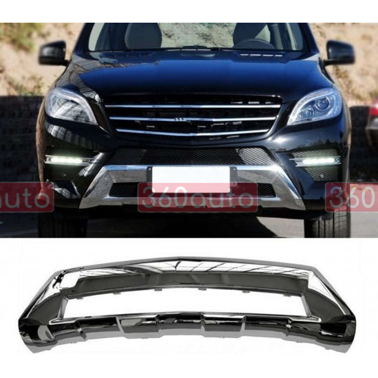 Накладки на бампер передний AMG (Хром) на Mercedes ML-Class W166 2011-2015.