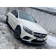 Губа (переднего бампера) Черный глянец (стиль Brabus) на Mercedes C-Class W205 2018-2021