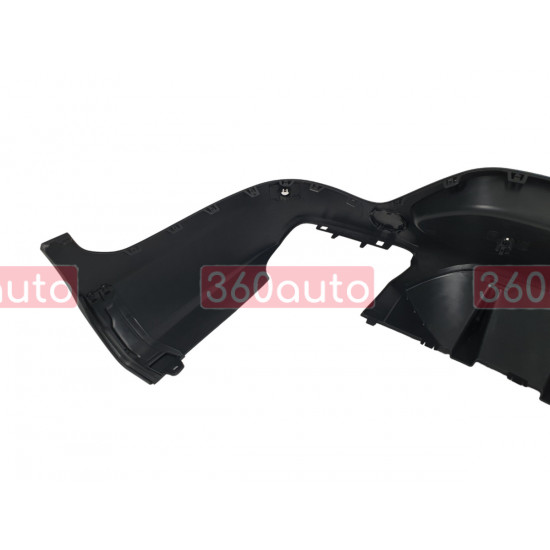Диффузор (заднего бампера) Full Black / Chrome Pipe (стиль GLC63 AMG) на Mercedes GLC-class Coupe C253 2016-2019