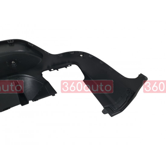 Диффузор (заднего бампера) Full Black / Chrome Pipe (стиль GLC63 AMG) на Mercedes GLC-class Coupe C253 2016-2019