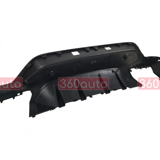 Диффузор (заднего бампера) Full Black / Chrome Pipe (стиль GLC63 AMG) на Mercedes GLC-class Coupe C253 2016-2019