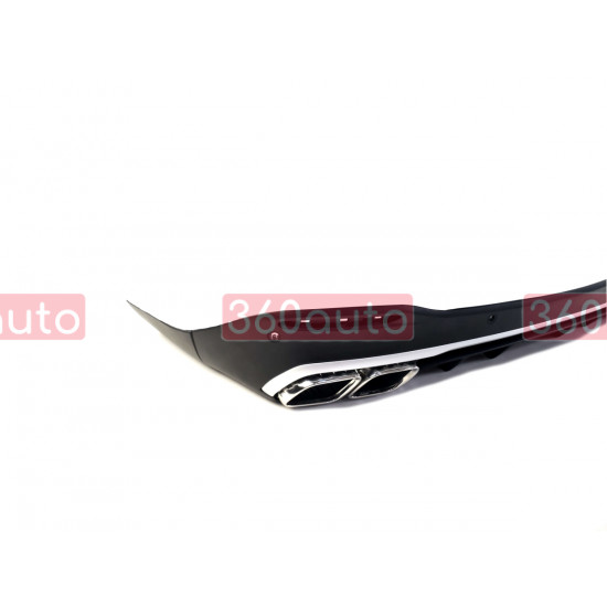 Диффузор (заднего бампера) Silver Black / Chrome Pipe (стиль GLS63 AMG) на Mercedes GLS-Class X167 2019-