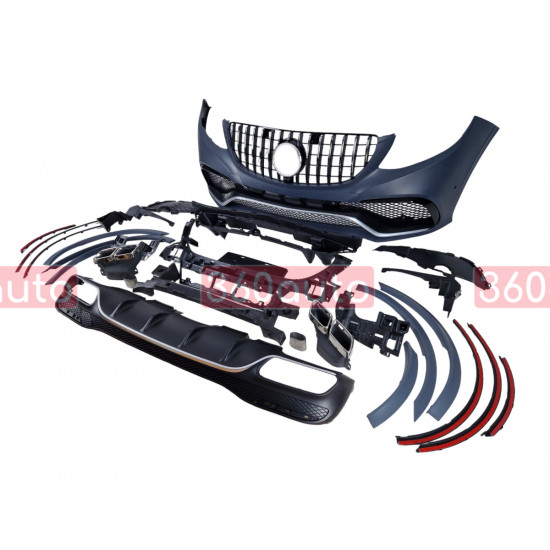 Комплект обвесов (стиль GLE63 AMG) Body Kit на Mercedes GLE-Class W166 2015-2018
