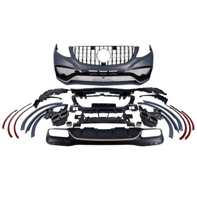 Комплект обвесов (стиль GLE63 AMG) Body Kit на Mercedes GLE-Class W166 2015-2018