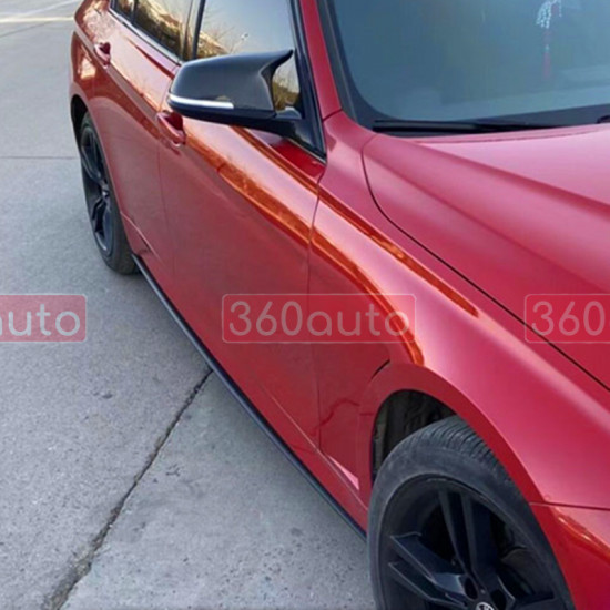 Накладки лезвия под пороги на BMW 3 F30, F31 2011-2018 M-Performance Черный глянец