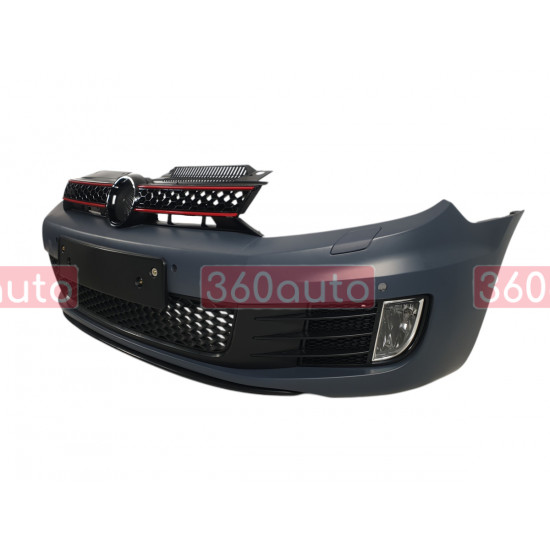 Передний бампер (стиль GTI) на Volkswagen Golf VI 2008-2012