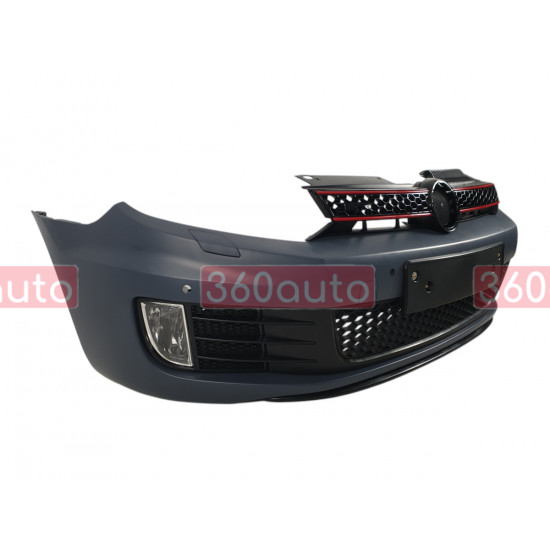 Передний бампер (стиль GTI) на Volkswagen Golf VI 2008-2012