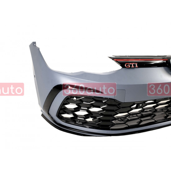 Передний бампер (стиль GTI) на Volkswagen Golf VIII 2020-
