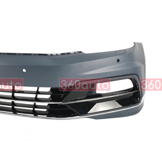 Передний бампер (стиль R-Line) на Volkswagen Passat B8 2014-2019