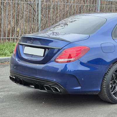 Спойлер на Mercedes C-class W205 2014-2018 в стиле C63 черный глянец