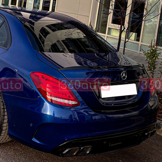 Спойлер на Mercedes C-class W205 2014-2018 стиль C63 чорний глянець