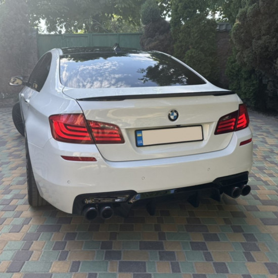 Спойлер на BMW 5 F10 2010-2017 стиль M-Performance чорний глянець