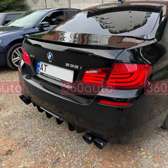 Спойлер на BMW 5 F10 2010-2017 стиль M-Performance чорний глянець