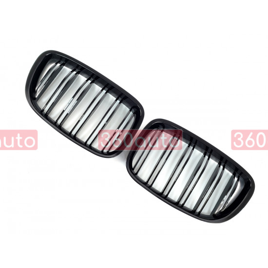 Ноздри Черный глянец (Двойные M-Look) на BMW 5 F07 Gran Turismo 2009-2017