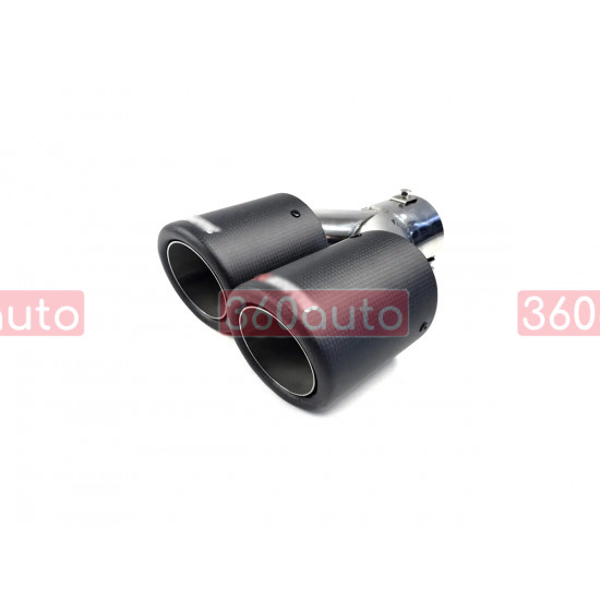 Насадки на выхлоп Carbon ( матовый ) 63mm To 76mm ( двойная В ) на Akrapovič