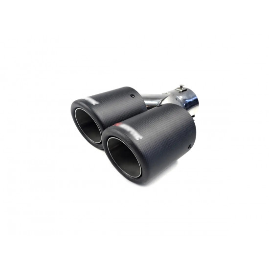 Насадки на выхлоп Carbon ( матовый ) 63mm To 76mm ( двойная В ) на Akrapovič