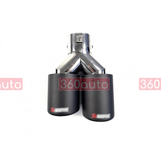 Насадки на выхлоп Carbon ( матовый ) 63mm To 76mm ( двойная В ) на Akrapovič