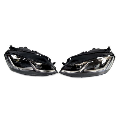 Передние фары (Full Led стиль VW Golf 7 2017+) на Volkswagen Golf VII 2012-2017