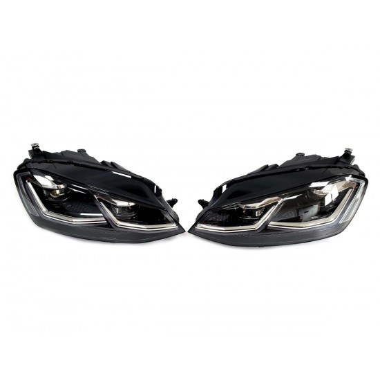 Передние фары (Full Led стиль VW Golf 7 2017+) на Volkswagen Golf VII 2012-2017