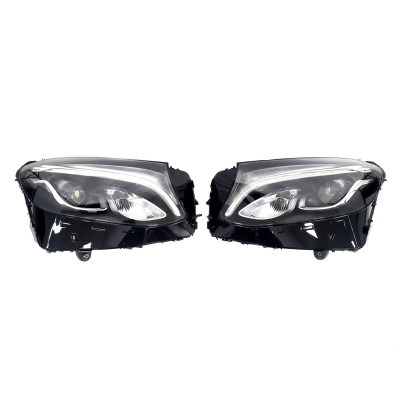 Передние фары (LED) комплектные на Mercedes-Benz GLC-Class X253 2015-2019 года.