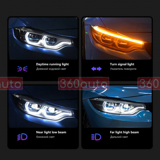 Передние фары Full Led Laser ( апгрейд ) на BMW 4 Series F32 / F33 2013-2020 года