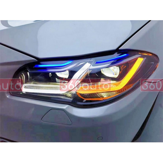 Передние фары стиль G30 Laser LCI на BMW 5 Series F10/F11 2010-2017 года