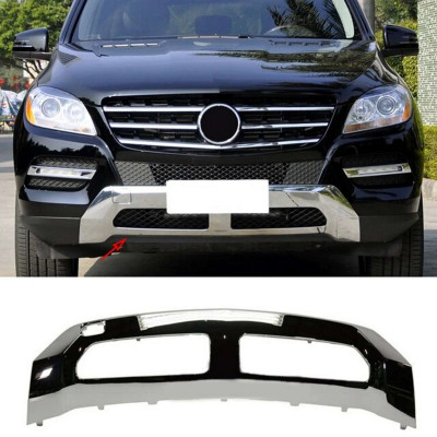 Накладки на бампер передний Normal (Хром) на Mercedes-Benz ML-Class W166 2011-2015 года.