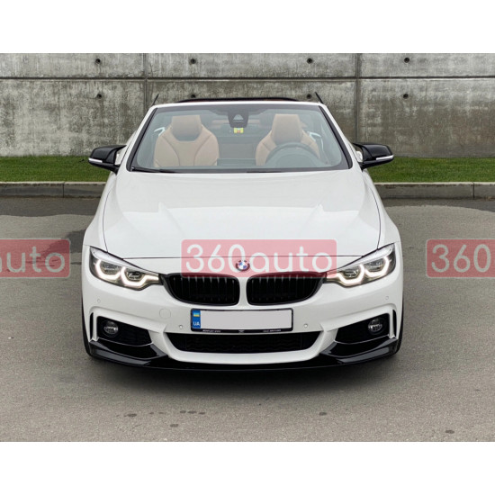 Губа (переднего бампера) Черный глянец (M-Performance) V2 на BMW 4 Series F32 / F33 2013-2020 года