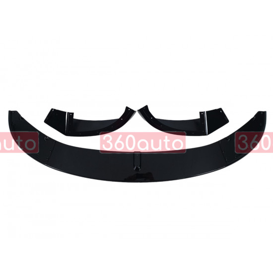 Губа (переднего бампера) Черный глянец (M-Performance) V2 на BMW 4 Series F32 / F33 2013-2020 года