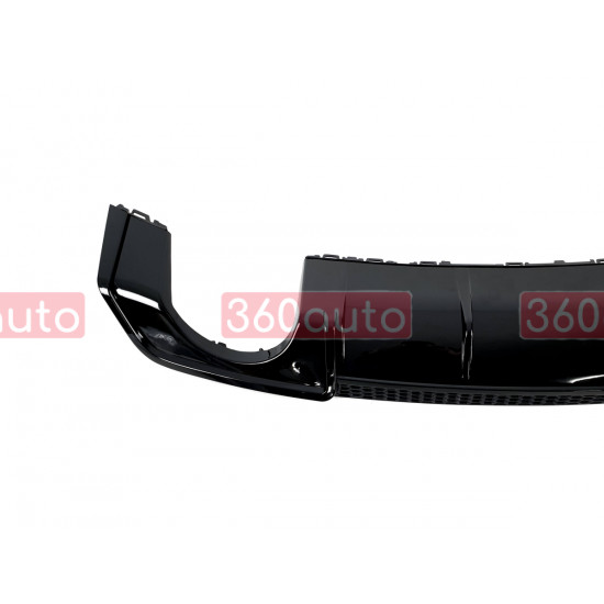 Диффузор (заднего бампера) Black/Chrome Pipe (в стиле RS3) Sedan на AUDI A3 8V 2012-2016 года