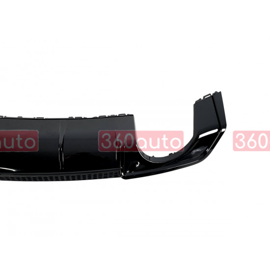 Диффузор (заднего бампера) Black/Chrome Pipe (в стиле RS3) Sedan на AUDI A3 8V 2012-2016 года