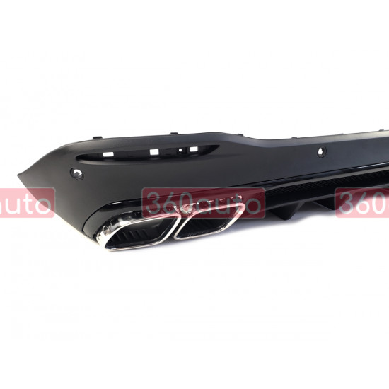 Диффузор (заднего бампера) Full Black / Chrome Pipe (стиль GLE63 AMG) на Mercedes-Benz GLE-Class W167 2018-2023 года