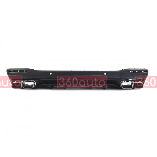 Диффузор (заднего бампера) Full Black / Chrome Pipe (стиль GLE63 AMG) на Mercedes-Benz GLE-Class W167 2018-2023 года