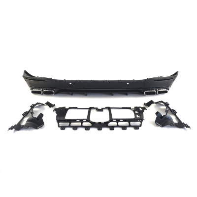 Диффузор (заднего бампера) Full Black / Chrome Pipe (стиль GLE63 AMG) на Mercedes-Benz GLE-Class W167 2018-2023 года