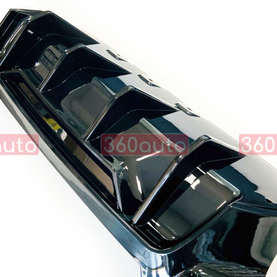 Диффузор (заднего бампера) Черный глянец (стиль M5 Competition) на BMW 5 F10, F11 2010-2017