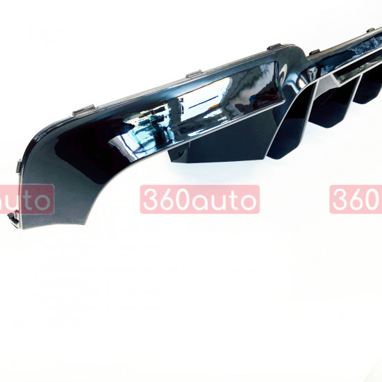Диффузор (заднего бампера) Черный глянец (стиль M5 Competition) на BMW 5 F10, F11 2010-2017