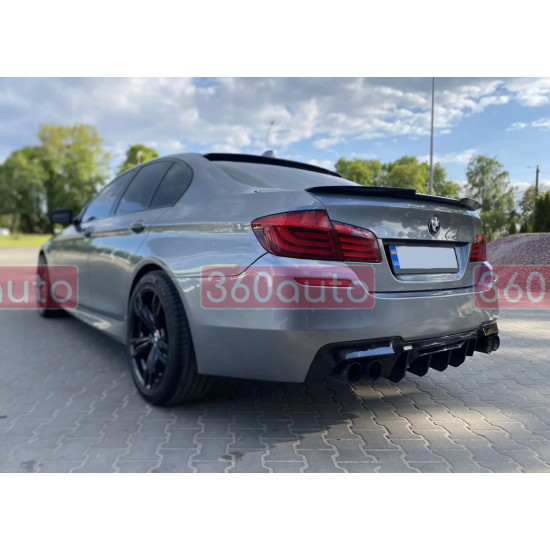 Диффузор (заднего бампера) Черный глянец (стиль M5 Competition) на BMW 5 Series F10/F11 2010-2017 года