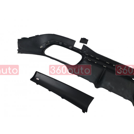 Диффузор (заднего бампера) Full Black / Chrome Pipe (стиль S63 AMG) на Mercedes-Benz S-Class W223 2020-2024 года