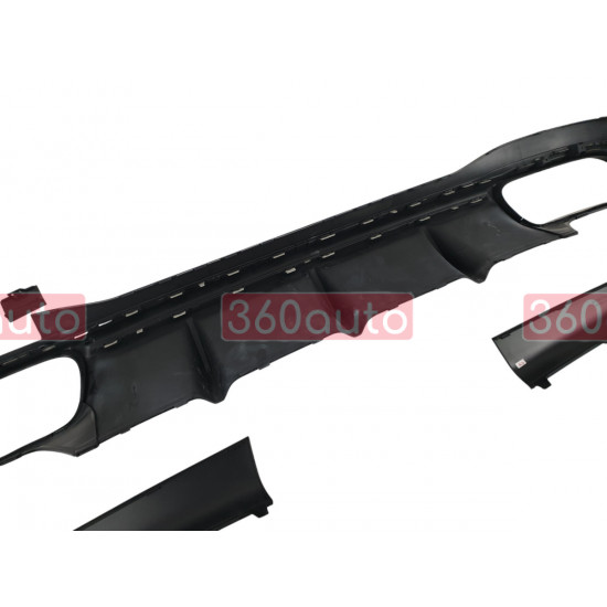 Диффузор (заднего бампера) Full Black / Chrome Pipe (стиль S63 AMG) на Mercedes-Benz S-Class W223 2020-2024 года