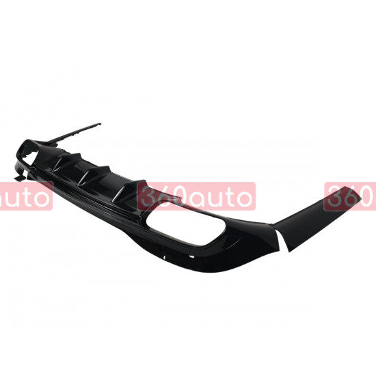 Диффузор (заднего бампера) Full Black / Chrome Pipe (стиль S63 AMG) на Mercedes-Benz S-Class W223 2020-2024 года