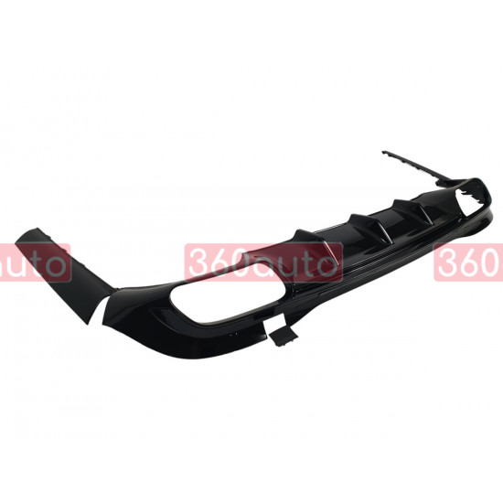 Диффузор (заднего бампера) Full Black / Chrome Pipe (стиль S63 AMG) на Mercedes-Benz S-Class W223 2020-2024 года