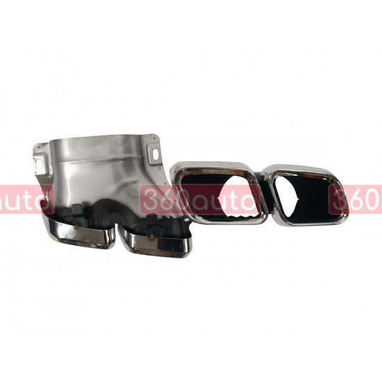 Диффузор (заднего бампера) Full Black / Chrome Pipe (стиль S63 AMG) на Mercedes-Benz S-Class W223 2020-2024 года