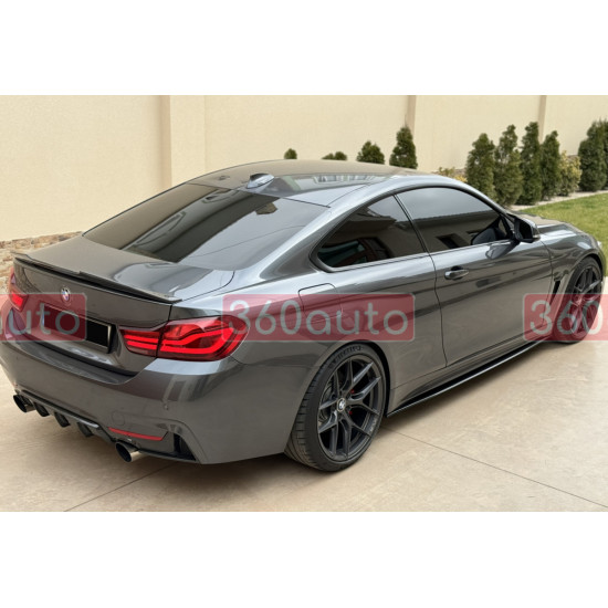 Лезвия на пороги Черный глянец (M-Performance) на BMW 4 Series F32/F33 2013-2020 года
