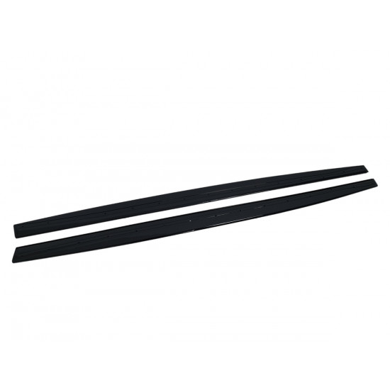 Лезвия на пороги Черный глянец (M-Performance) на BMW 4 Series F32/F33 2013-2020 года