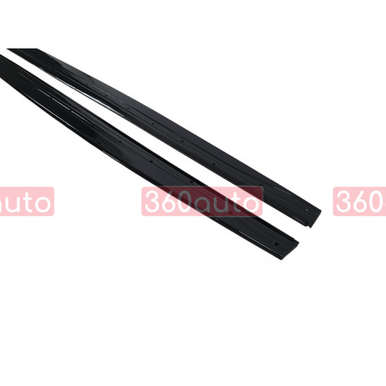 Лезвия на пороги Черный глянец (M-Performance) на BMW 4 Series F32/F33 2013-2020 года